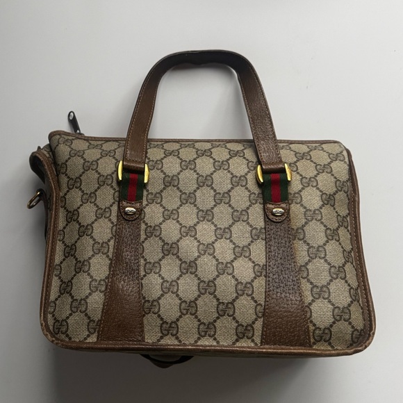 Gucci Handbags - Authentic GUCCI Sherry Line GG Monogram Bag Beige and Brown Monogram Bag